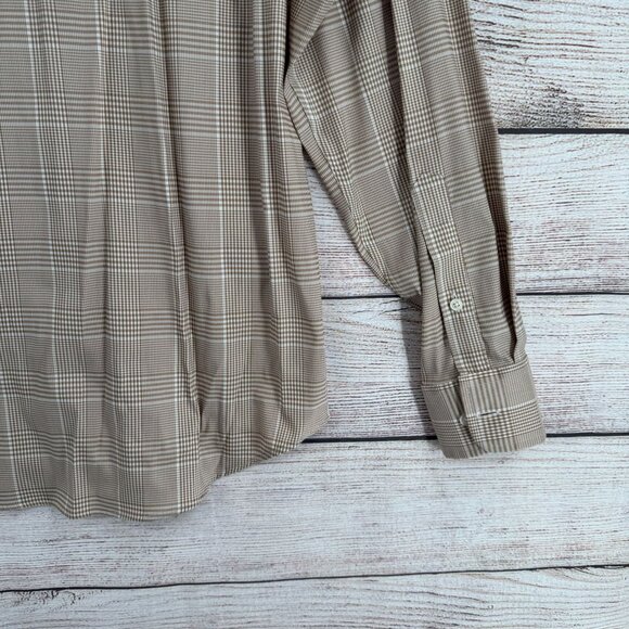 Lauren Ralph Lauren Black Label Slim Fit Performance Stretch Shirt Men's L Beige - Picture 11 of 13